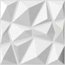Art3d Decorative 3D Wall Panels in Diamond Design, 11.8"x11.8" Matt White (33 Pack)