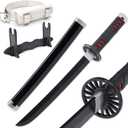 Zisu Demon Sword - 23.6" Short Cosplay Katana Replica for Kids - Complete with Belt, Stand, and True-to-Show Design - Anime Sword Ideal for Cosplay and Display