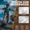 Davion Baseball Cup Youth Boys Underwear with Protective Athletic Cup for Boys, Soft Sports Protection for Baseball Football (White, L)