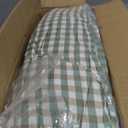 King Comforter Set, Modern Plaid Checkered Bedding, Green Gingham Brown Grid Bed Comforter, Soft Fluffy Breathable Farmhouse Dorm Bedding, All Seasons 3 Piece Set | gingham
