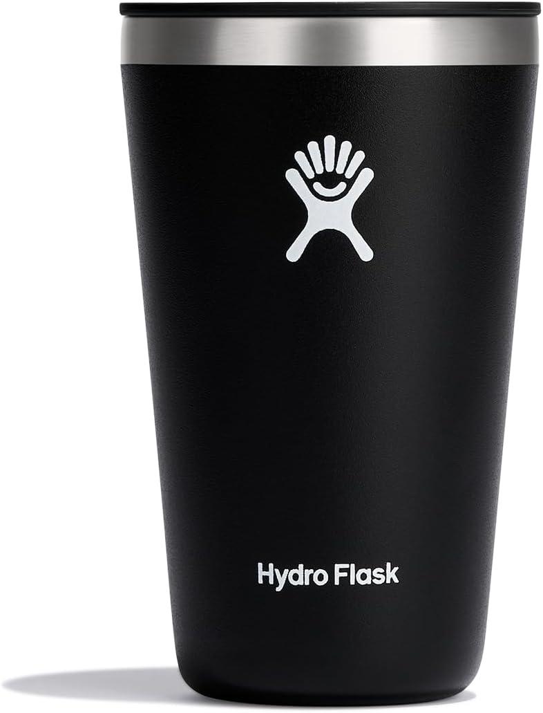 Hydro Flask All Around Tumbler Press-In Lid, Insulated Travel Mug, Stainless Steel Coffee Cup 16 Oz Black