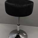 Round Velvet Stool Cover Diameter 33.5cm/13.2in H 17cm/6.7in Kitchen Stretch Bar Stool Covers Slipcovers Round Swivel for Dining Room Counter Bar Chair Stool,Black,4PCS33.5x17cm