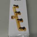 Brass Garden Hose Splitter, 4 Way Spigot Splitter, Heavy Duty Hose Tap Splitter Connection with 4 Individual On/Off Valve and Extended Handle, 3/4 inch Male Thread Water Outlet