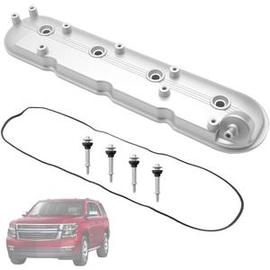 Driver Side Engine Valve Cover with Gasket FIT 1999-2010 Chevrolet Silverado Suburban Tahoe FIT GMC Sierra Yukon 4.8L 5.3L 6.0L Left Side 12570427
