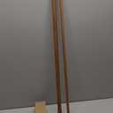 Wood Double Curtain Rods 36-72 Inch(3-6ft), Heavy Duty 1 Inch Front and 5/8 Inch Diameter Back Double Window Treatment Rod, Boho Drapery Rods with Imitation Wood Grain Finials