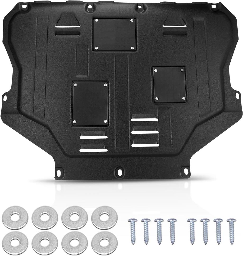 Engine Splash Shield Guard Compatible with Ford Escape 2013 2014 2015 2016 2017 2018 2019 Under Car Shield Cover Directly Replace Original One Black
