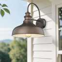 Bestshared Outdoor Farmhouse Barn Light, Outdoor Wall Sconce, Farmhouse Exterior Wall Mount Light, Vintage Front Door Lighting Fixture, Industrial Lantern Lamp for Porch,Patio,Garage(ORB+White, 4pack)