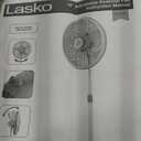Lasko Oscillating Pedestal Fan - Lasko Fan with Adjustable Height and 3 Cooling Speeds, Portable, 18", White, 1820