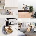 Pelican Key Holder Statues,Fun Animal Hippo Candy Dish,Candy Dish for Office Desk Unique,Modern Key Holder for Pelican Figurine,Suitability Desk candy bowl and Entry Table Decor Items(Silver