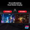 ASUS ROG Swift 32 4K OLED Gaming Monitor (PG32UCDP) - WOLED, Dual Mode (4K 240Hz, FHD 480Hz), 0.03ms, G-SYNC Compatible, Custom Heatsink, AI Gaming, 99% DCI-P3,True 10-bit, USB-C 90W,