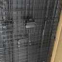 Amazon Basics Portable, Easy to Assemble, Foldable Metal Wire Dog Crate with Removable Tray, Double Door, Divider Panel, Handle, 36" x 23" x 25", Black