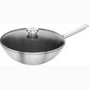 ZWILLING Joy Plus 12-inch Stainless Steel Nonstick Wok with Lid