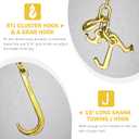 2PCs G80 j Hooks Tow Chain, 5/16"x8' Recovery Tow Hooks Chain 15IN J Hook w/RTJ & Grab Hook, 18800LBS Tow Truck Accessories J Hooks, Bridle Tow Transport Chain, Wrecker Towing Truck Equipment