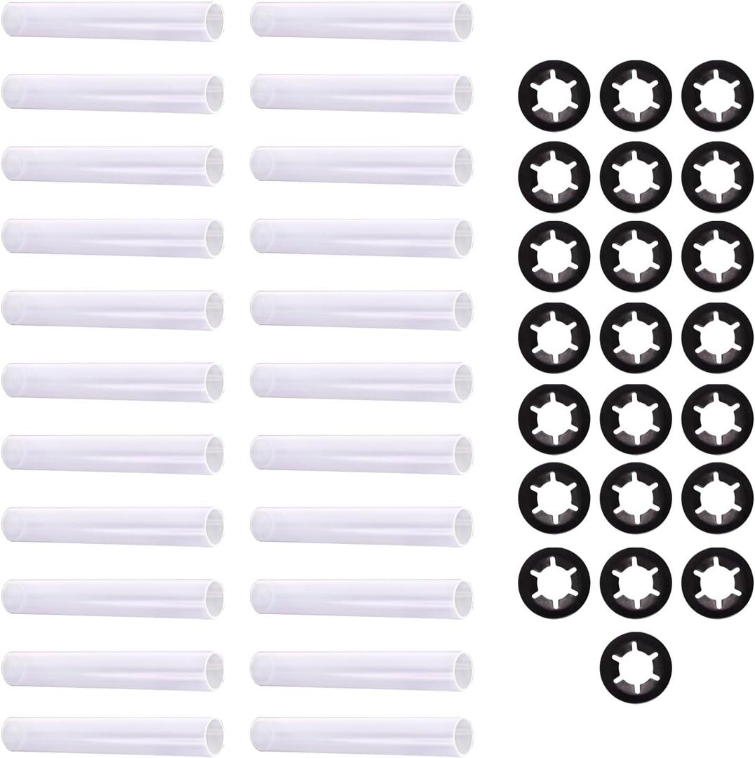 22Pcs Garage Door Quiet Hinge Sleeves Shaft Gaskets Compatible With New Rollers or Rollers With Clean Stems (ID-11mm; OD-11.90mm; L-80mm)