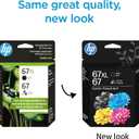 HP Original 67 Tri-Color / 67XL Black Ink Cartridges (2-Pack) | Works DeskJet 1255, 2700, 4100 Series Envy 6000, 6400 Series | Eligible for Instant Ink | 3YP30AN