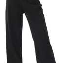 Genleck Baggy Jeans for Woman High Waisted Loose Wide Leg Jean Womens Boyfriend Y2K Pants Trendy (Black)
