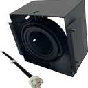 2 x EC6121 LED Downlight Fixture Cut Out Size: 4.52 * 4.52 inch MR16 GU5.3 Trimless Recessed Square Housing Frame (Black)