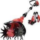 Cordless Tiller Cultivator Compatible with Milwaukee 18V Battery (Tool Only), 450RPM Ecarke Electric Tiller for Gardening, 9"x6.3" Tilling, 48 Reinforced Steel Tines Rototiller for Soil Cultivation
