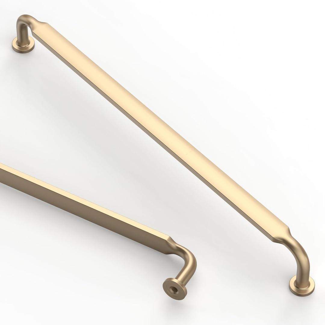 Asidrama 10 Pack 10 Inch(254mm) Brushed Brass Kitchen Cabinet Handles, Cabinet Pulls Kitchen Cabinet Hardware for Cupboard Drawer Pulls
