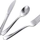 N9R 500PCS Silver Plastic Cutlery Set - 200 Forks, 150 Knives, 150 Spoons - Disposable, Premium, Sturdy - Silver, Plastic - Perfect for Gathering, Weddings, Parties