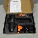 TOLOCO Massage Gun Deep Tissue, Percussion Massage Gun with 10 Replacement Heads, Super Quiet Portable Electric Massager for Athletes, Relax, Black