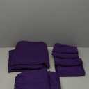 BYSURE 6 Pieces Stretch Queen Sheet Set, Super Soft and Wrinkle-Free Bed Sheets Jersey-Like Spandex Blend with 18-inch Deep Pocket, Purple