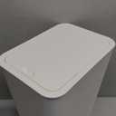 Yieach 12L White Slim Bathroom Trash Can with Lid,3.17 Gallon Pet/Dog Proof Kitchen Trash Can,Rectangle Thin Garbage Can,Covered Waste Basket,Narrow Small Plastic Trashcan for Room,Bedroom,Office,1PCS