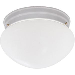 DESIGNERS FOUNTAIN 2-Lights Flush Mount Ceiling Light, 9 Inch Lighting Fixture for Kitchen, Bedroom, Bathroom, and Hallway, Frosted White Glass, White, 4732-WH