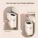 ZOHCAJBO Hanging Small Trash Can with Lid for Cabinets/Bathrooms/Bedrooms/Offices/Camping (Big)