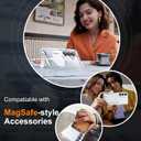 Temdan Magnetic for Samsung Galaxy S25 Plus Case, [Innovate Stand][Military Grade Drop Protection][Non Slip][Non-Yellowing] Shockproof Phone Case for Galaxy S25 Plus 6.7" 2025 -Clear