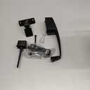 Prime-Line K 5071 Push Button Latch w/ Tie Down, Single Unit, Black  Designed to Accommodate Multiple Surfaces, Complete with Night Lock, Contemporary Design (Single Pack)