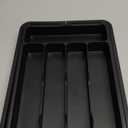 Lifewit Silverware Drawer Organizer, Expandable BPA Free Utensil Tray for Kitchen, Adjustable Flatware and Cutlery Holder for Spoons Forks Knives, Plastic Kitchen Organizers and Storage, Black (M8.9-14.7''W x 12.2''D)