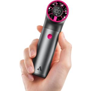 Aecooly Portable Handheld Fan, Powerful Turbo Air Tube Fan, 19000 RPM High Speed Aero Ultra, 15H Max Cooling Time, 7 Speeds Aluminum Case, Mini Pocket Design, for Travel Beach Outdoor Activities -Grey