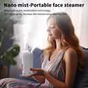 HandFan Small Portable Humidifier Rechargeable, 140ml/h Wireless Ultrasonic humidifier Battery Operated, Mini Personal Cordless Cool Mist Humidifiers, for Bedroom Office Travel Car Plants(Gray)