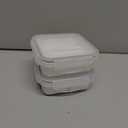 carrotez 2 Compartment Small Snack Containers, Mini Snack Containers for Mini Fridge, Small Divided Food Storage Containers, Airtight Lids, Reusable, 1.1 cup, 2 PACK (White)