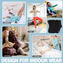 Yebing Non Slip Hospital Socks for Women with Grips Fuzzy Cozy Anti Skid Slipper Socks Winter Warm Soft Fluffy Sleep Socks (Black)