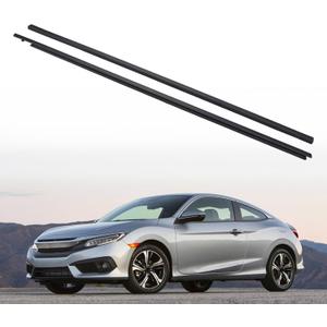 ZONFANT Car Outer Door Window Molding Trim Weatherstrip Seal Belt Front LH and RH Compatible with Honda Vehicle 2016-2020 Civic 2 Door, Replace#72410-TBG-A01 72450-TBG-A01