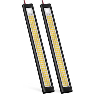 12 Volt Light Strip, 12V Light LED, Enclosed Trailer Lights, Light for RV Interior, String Lights for Trailer, Truck, Van, RV(2Pack, 4000K, Black)