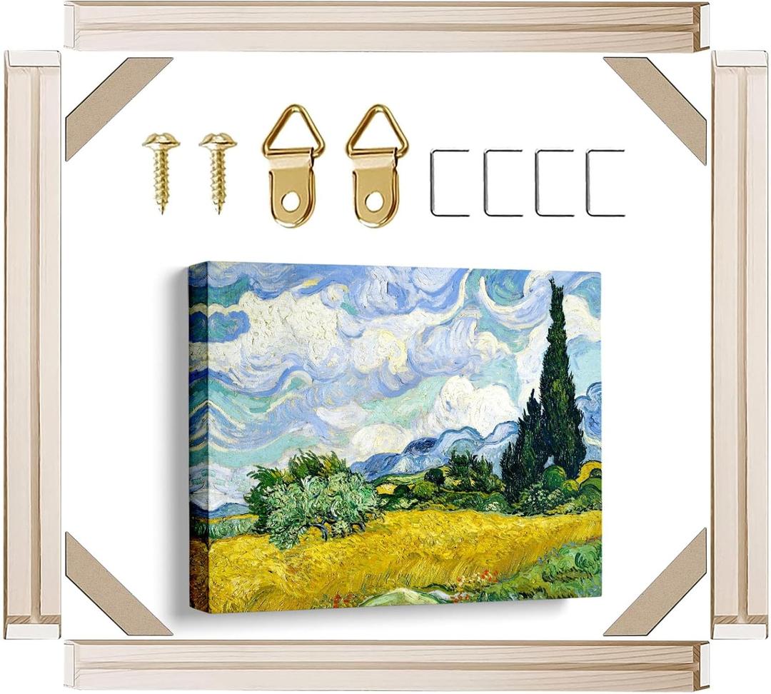 Canvas Stretcher Bars 24x36 Inch Frame Kit, Wood Stretcher Bars for Home and Office, Gallery Wrap Wall Arts Supply for Oil Painting, Poster, Picture & Paint by Numbers