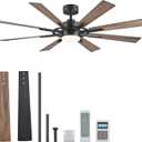 VONLUCE 60'' Ceiling Fan with Light, Farmhouse Ceiling Fan and Dual Remote