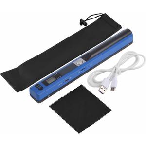 Portable Scanner, USB 2.0 Photo Scanner for Documents Pictures Pages Texts, Portable Handheld Scanner for Documents Photo Receipt, JPG/PDF Format Selection, UP to 900 DPI(Blue)
