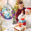 Mermaid Stained Glass Ornament - Christmas Tree Decor, Mermaid Gifts & Holiday Xmas Gifts Ideas