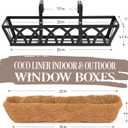 2 Pack 24IN Window Box Planter Basket w/Adjustable Brackets (S1)