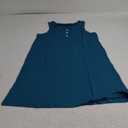 Ekouaer Tank Nightgowns for Women 1 Pack Sexy Night Gown Sleeveless Sleepwear Soft Sleep Dress Button Sleep Shirt, S, Blue green