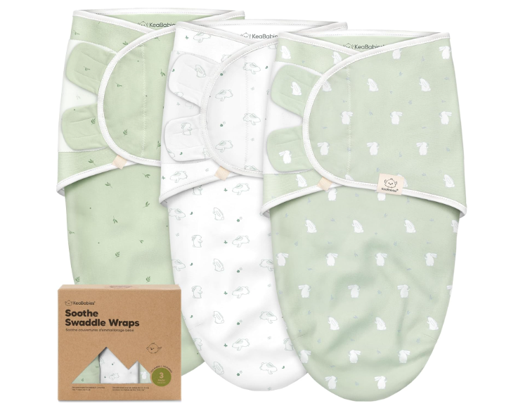 3-Pack Organic Baby Swaddle Sleep Sacks - Swaddles for Newborns, Infant 0-3 Months, Baby Girls, Boys, Soft & Snug Newborn Sleep Sack, Nursery Swaddling Blankets (Cloud, OS)