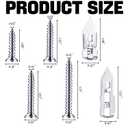 LEIFIDE 490 Pcs Self Drilling Drywall Anchors Screws, 4 Sizes Expansion Screws and 2 Sizes Wall Anchors, 2026 Upgraded Zinc Plated Steel No Drill Needed for Wall Hanging, Easy to Install