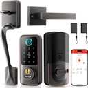 Hornbill Smart Lock Set with Keypad, Keyless Entry Deadbolt with Handle, Digital Bluetooth Door Lock for Front Door, Oil Rubbed Bronze