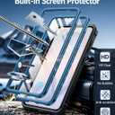 FNTCASE for Samsung Galaxy S26 Case: with [Built-in Screen Protector & Kickstand] [2 Front Frames] [Military-Grade Drop Protection] Heavy Duty Shockproof Rugged Case Full Body Protective Cover Blue