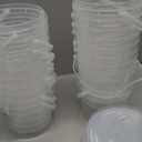 ZOEYES 50 PCS 10 oz Slime Containers with Lids and Handles, Plastic 300ml Storage Bucket Containers, Clear Slime Storage Case for Slime DIY Art Craft, Mini Toy, Pigment, Small Tools, Part Material