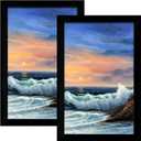 LUCKYLIFE 16x24 Frame in Black, Gallery Frame for Wall Mounting, 2 Pack